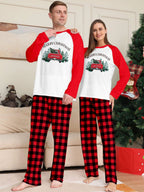 Merry Christmas Red Truck Family Matching Pajamas Red Buffalo Plaid