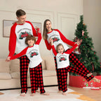 Merry Christmas Red Truck Family Matching Pajamas Red Buffalo Plaid