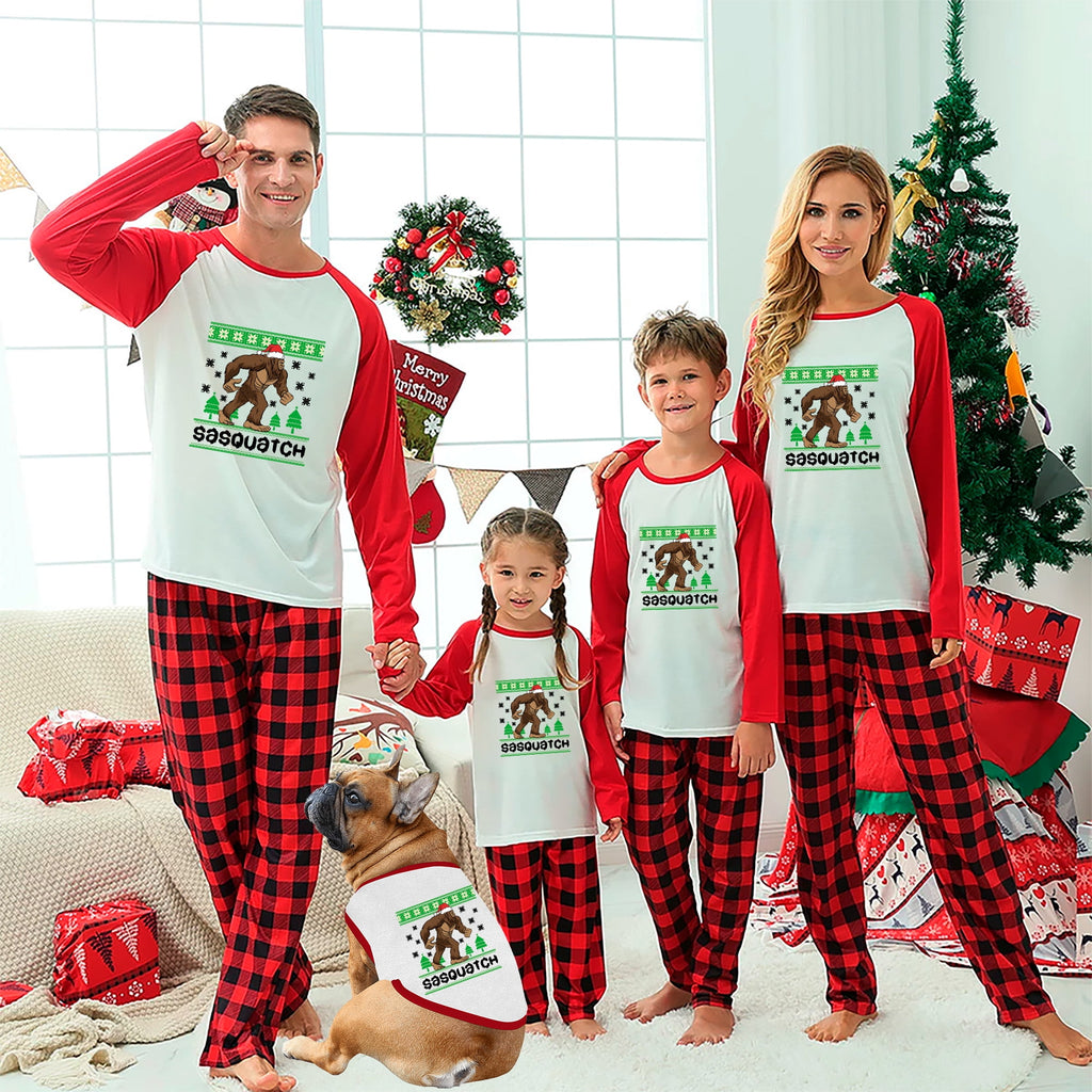Legendary Sasquatch Family Pajamas Christmas Matching Set Full Sizes