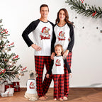 Santa Believe Matching Pajamas Red Plaid with Red Sleeves for Festive Family Fun